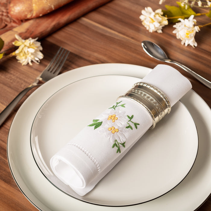 Serviette de table brodée