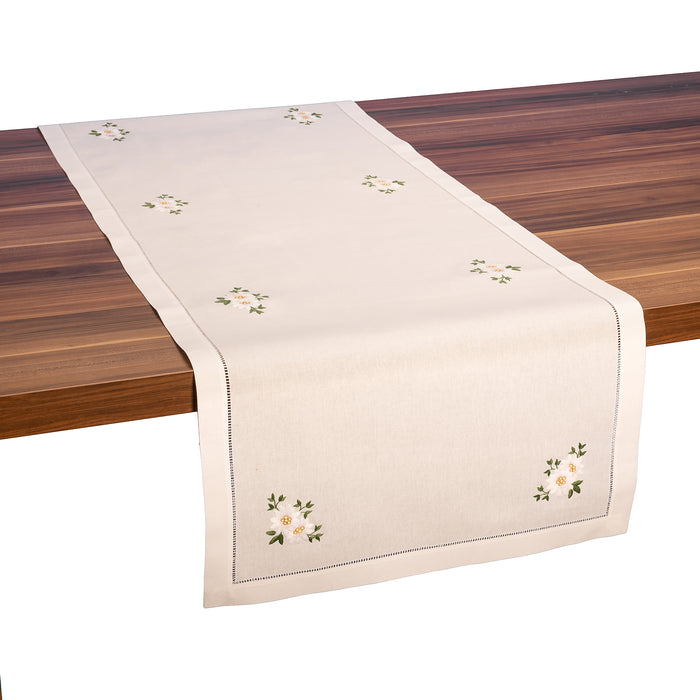Chemin de table brodé