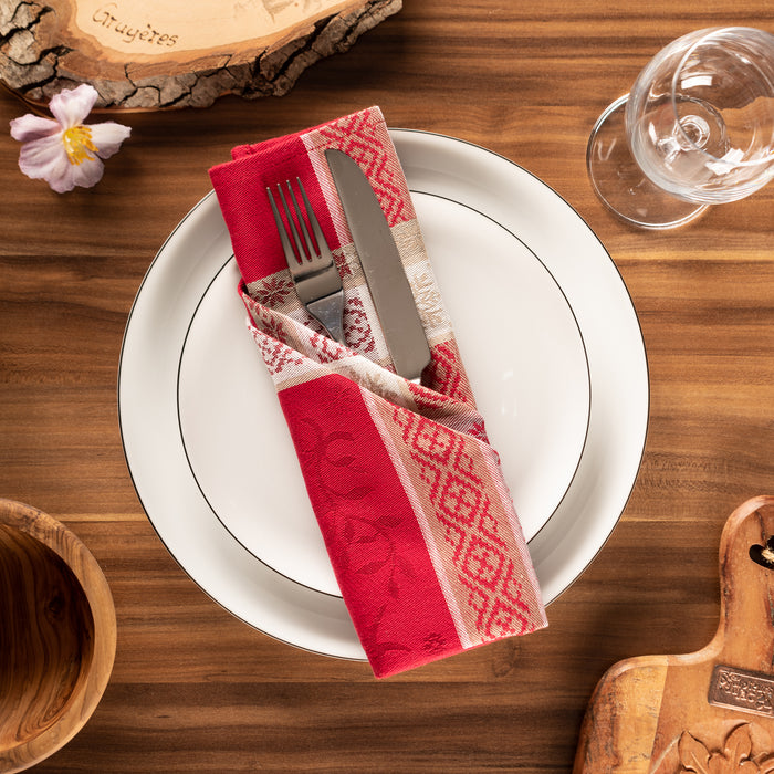 Serviette 50x50 Vars cardinal