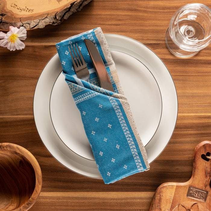 Serviette 50x50 Massalia azur