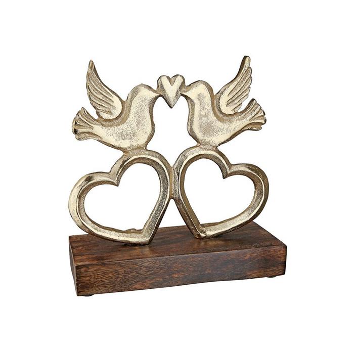 Colombes et coeurs sur socle (52578)