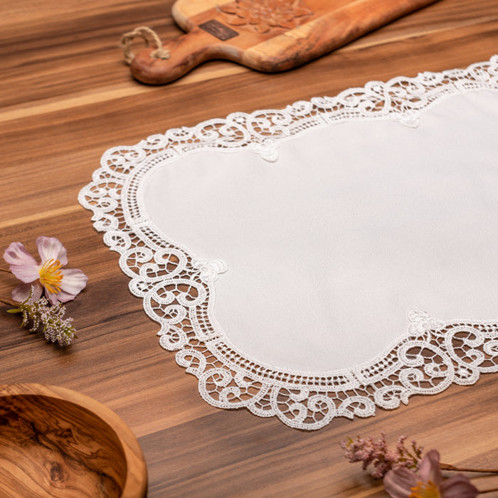 Set de table Fleurs blanches