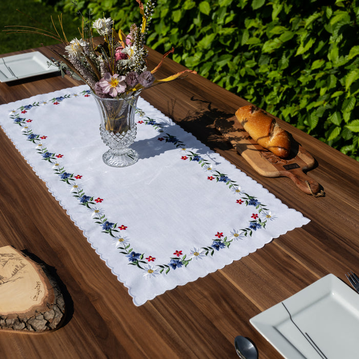 Chemin de table Fleurs des Alpes