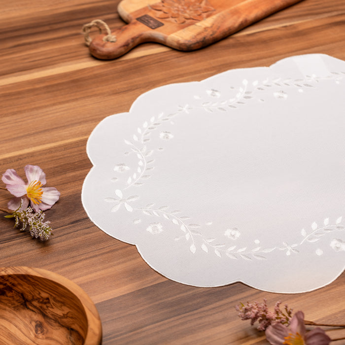 Set de table Fleurs blanches