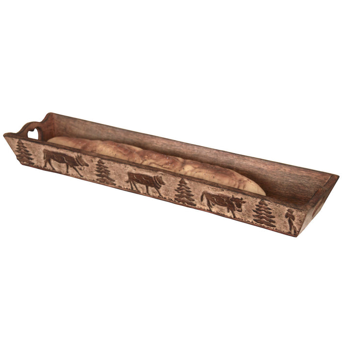 Panière rectangulaire sculptée