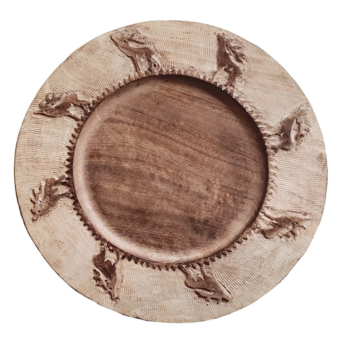 Sous-assiette ronde sculptée