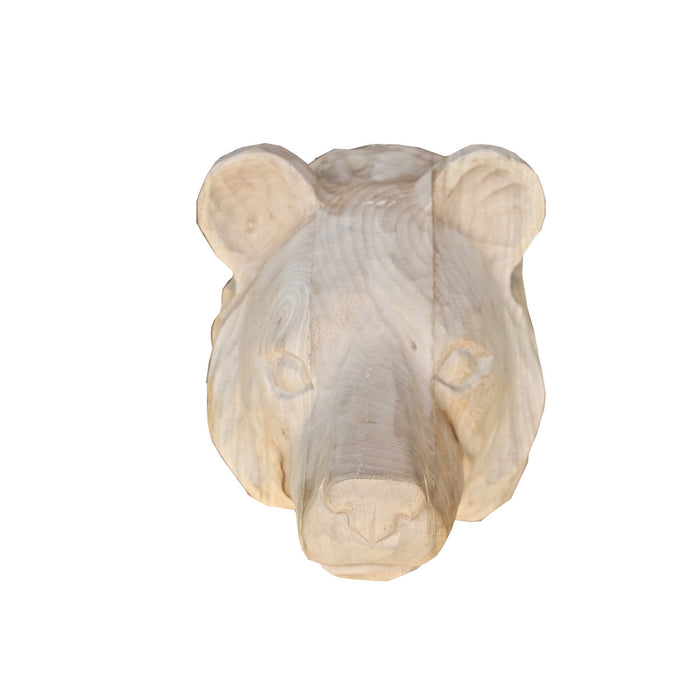 Tête ours sculptée