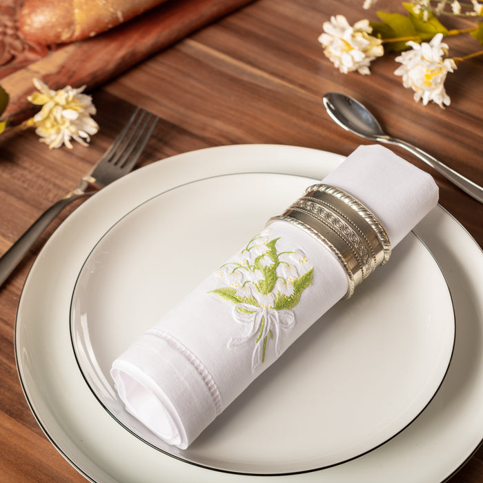 Serviette de table brodée