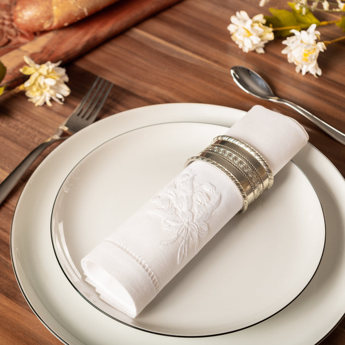 Serviette de table brodée