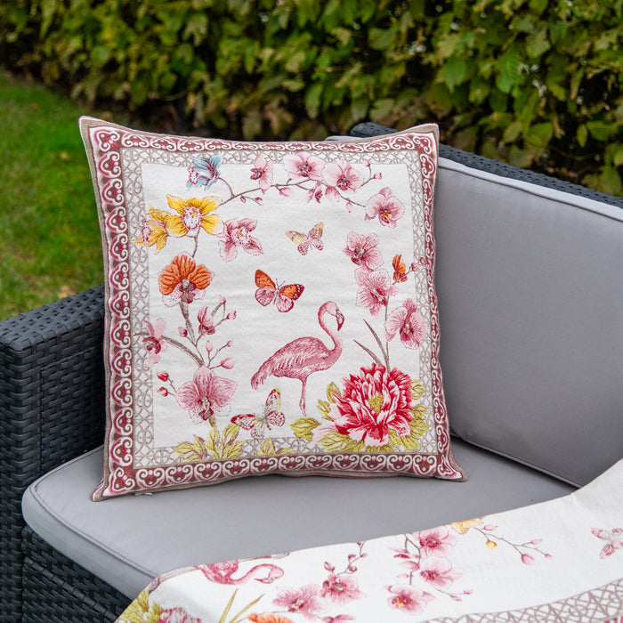 Housse de coussin Flamant rose