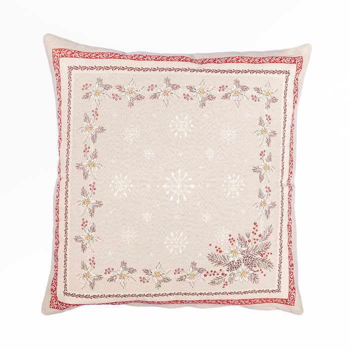 Housse de coussin Chalet enneigé