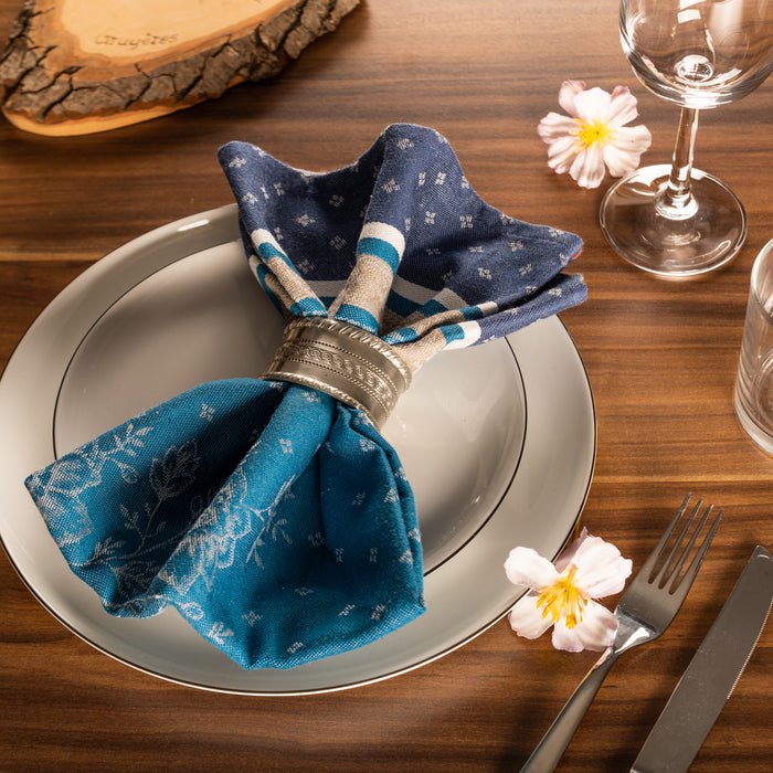 Serviette 50x50 Massalia azur