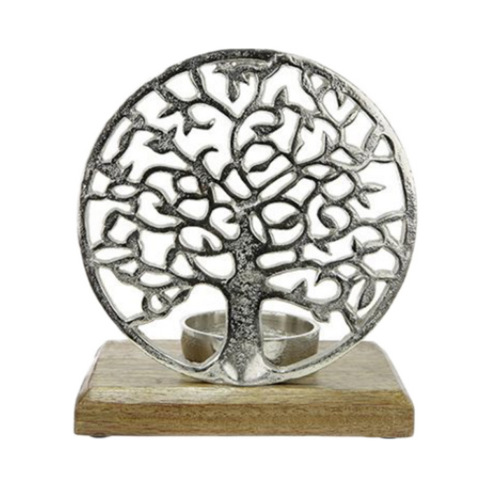 Bougeoir "Arbre, Fleur de vie et Trèfle" (48682)