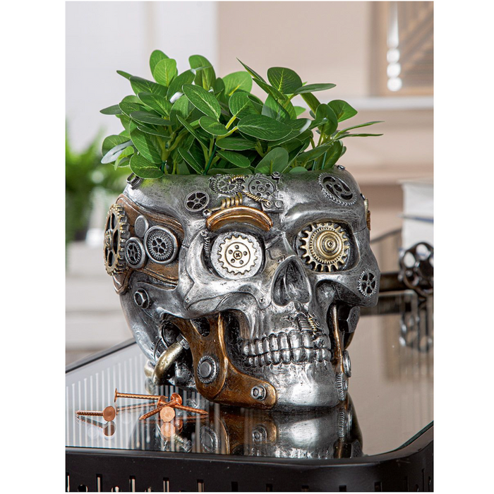 Cache-pot Crâne Steampunk (58721)