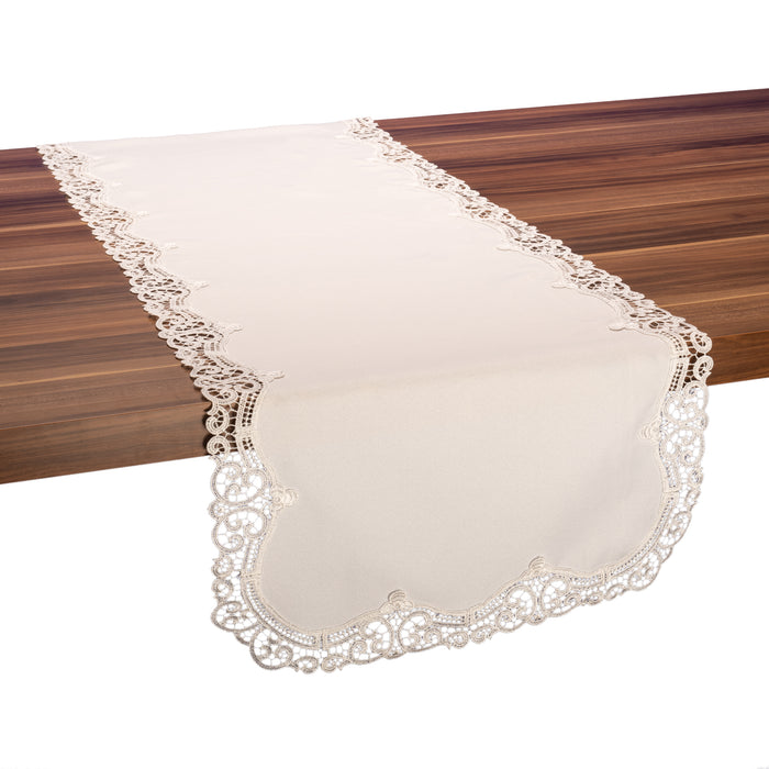 Chemin de table Fleurs blanches