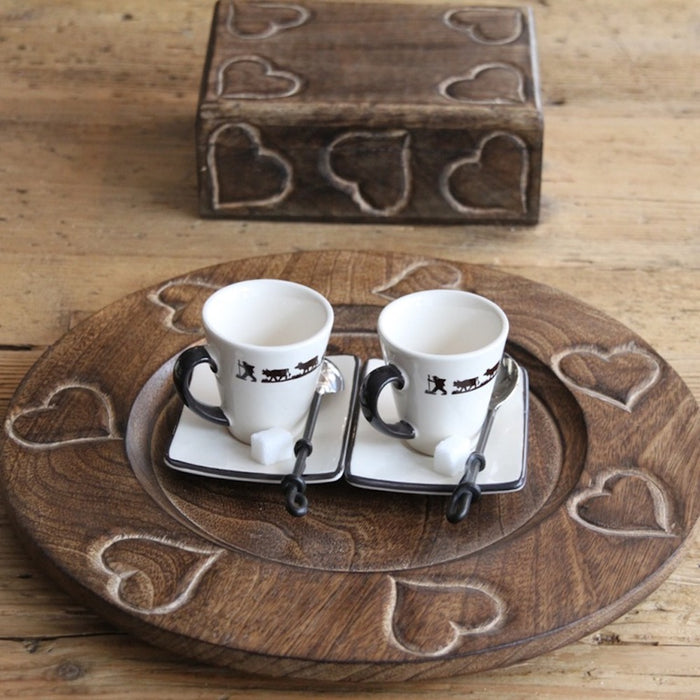 Boîte à sucre sculptée