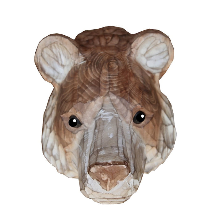 Tête ours sculptée