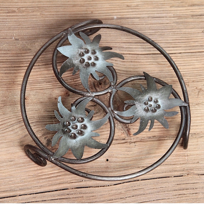 Dessous de plat Edelweiss fer forgé